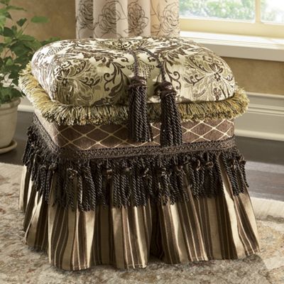 Fringed Tasseled Ottoman
