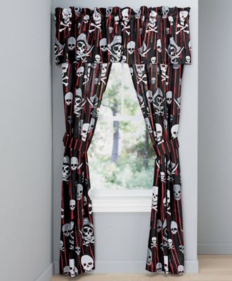 Skulls and Crossbones Window Treatments