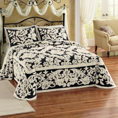 floral scroll damask bedding and sham