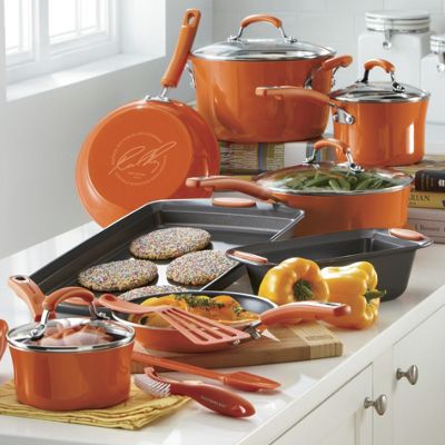 15 piece aluminum with porcelain exterior cookware set
