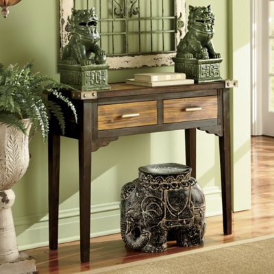 mixed media distressed console
