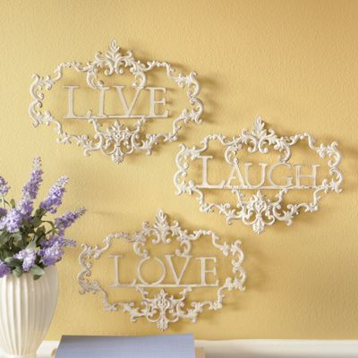 3 piece Live Laugh Love Wall Art