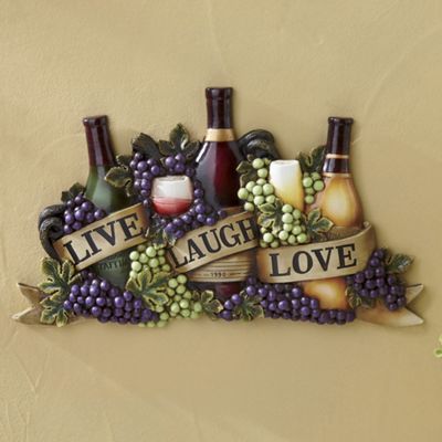 Live Laugh Love Wine Wall Art