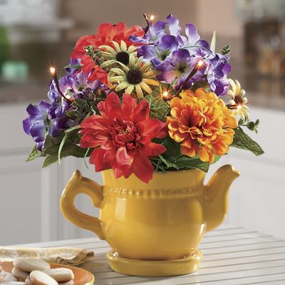 blooming dalliance lighted floral vase