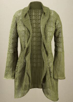 pointelle crochet sweater