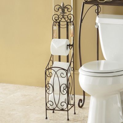 fleur de lis bathroom tissue holder