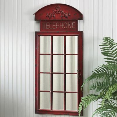 telephone booth wall mirror