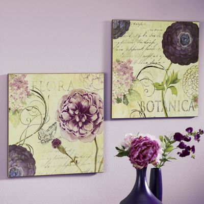 set of 2 flora and botanica wall art