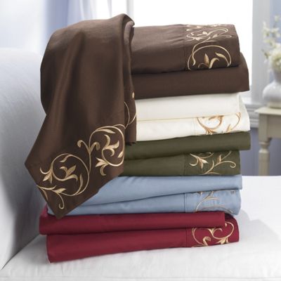 Embroidered Microfiber Sheets 1