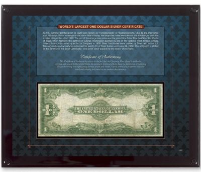 Worlds Largest Silver Certificate