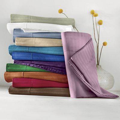 400 thread ct egyptian cotton damask stripe sheet set