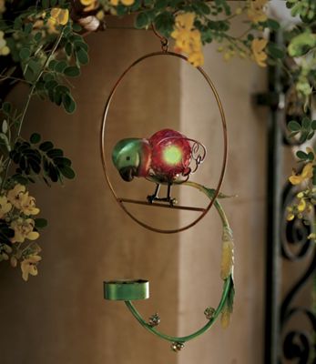 hanging solar parrot