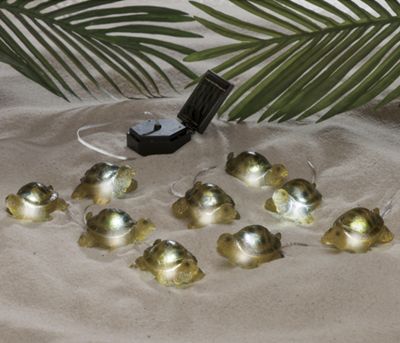 9 piece solar turtle light set
