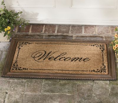 framed welcome mat