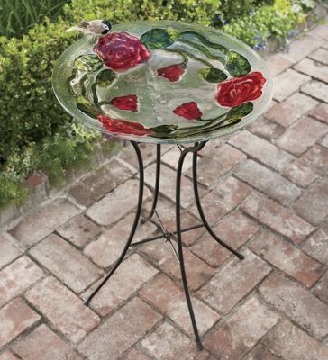rose birdbath