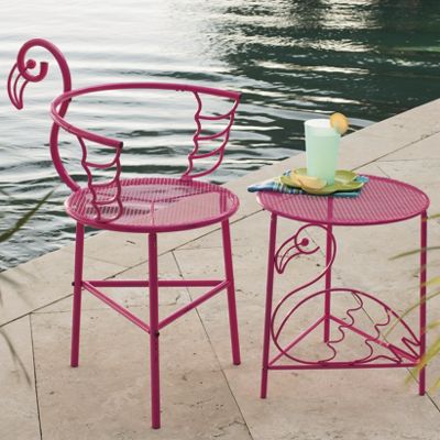 flamingo chair and side table