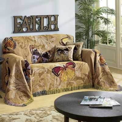 butterfly throw and pillow