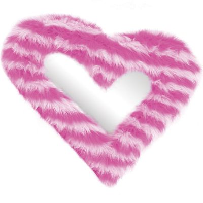 Heart Shaped Fur Mirror