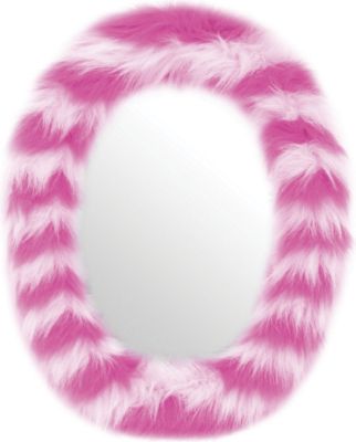 Oval Fur Mirror
