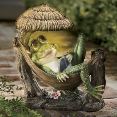 solar frog in hammock