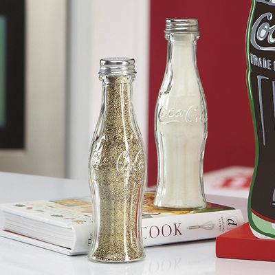 coca cola glass salt and pepper shakers