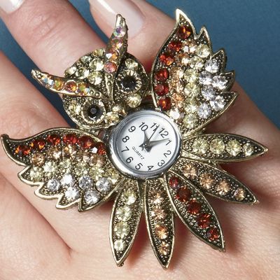 owl watch stretch ring