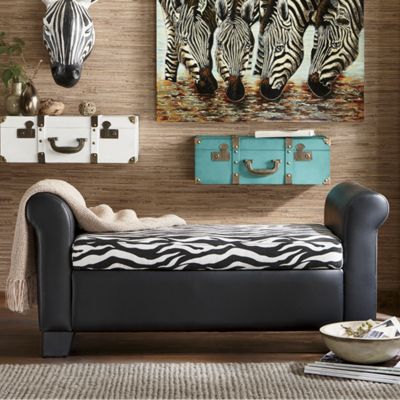 zebra storage bench