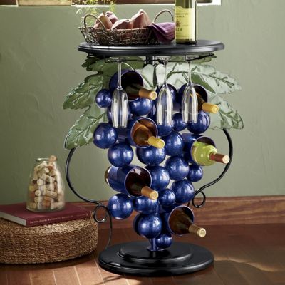 grape bunch wine rack table