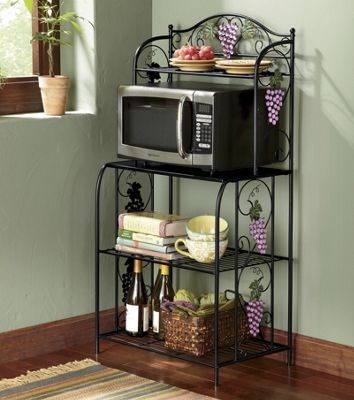grape beaded microwave cart