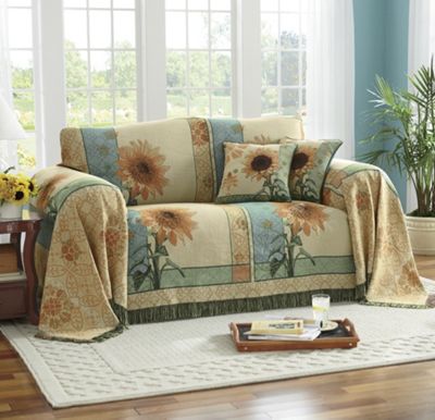 garden sunflower furniture throw