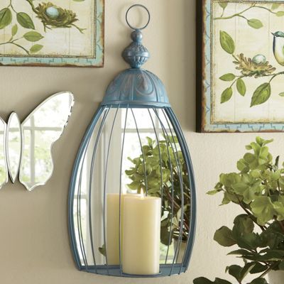 birdcage mirrored sconce