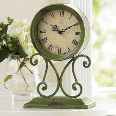 gaston antiqued scrollwork clock
