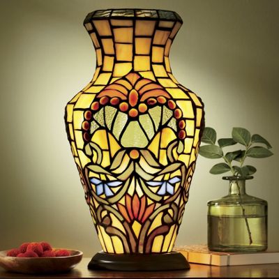 calais stained glass lighted accent