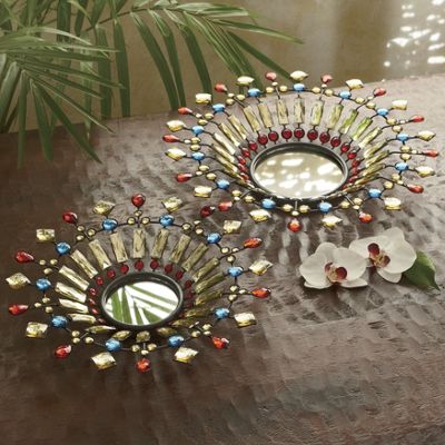 conjunto de bandejas de espejo 2 deslumbramientos