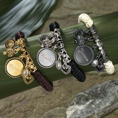 Charm cord Name Bracelet