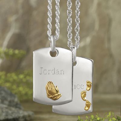 Inspirations name Two tone Pendants