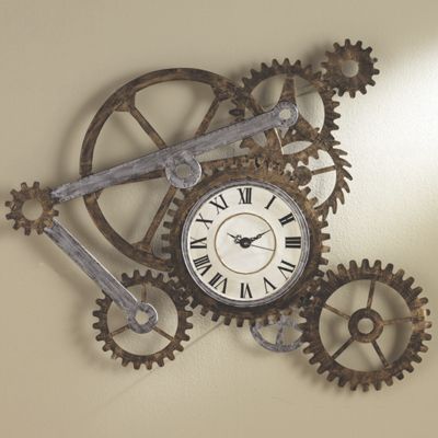 Gear Wall Art With Clock