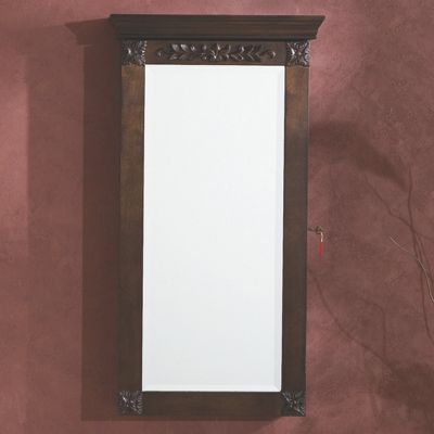 Roma Wall Mount Jewelry Armoire espresso