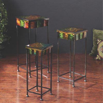 Mardi Gras 3 Pc Accent Table Set
