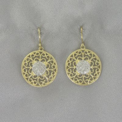 Round cut out Earrings