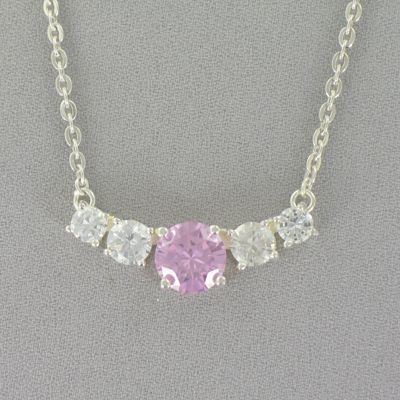 Pink clear Necklace