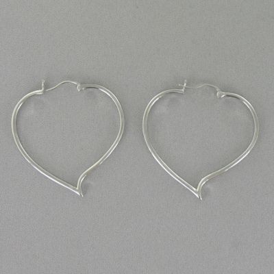 Heart Hoop Earrings
