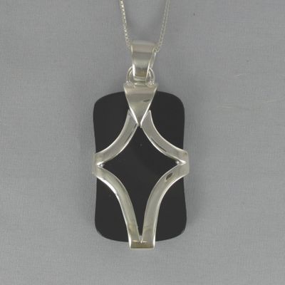 Sterling Silver Onyx Pendant
