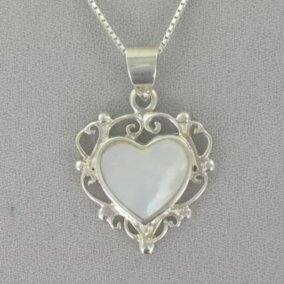 Mother of pearl Heart Pendant