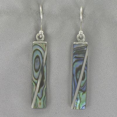 Abalone Shell Bar Earrings