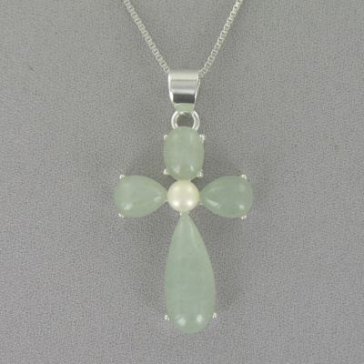Jade Cross Pendant C