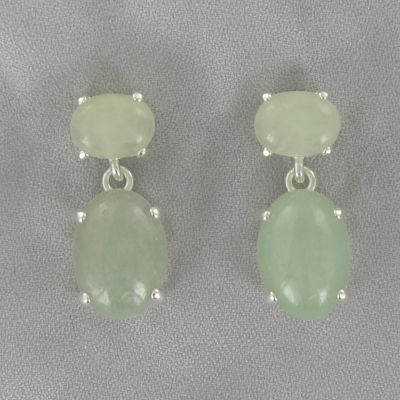 Jade Double round Earrings
