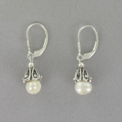 Pearl Leverback Earrings