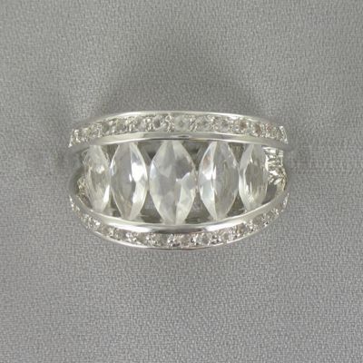 White Topaz Marquise Ring