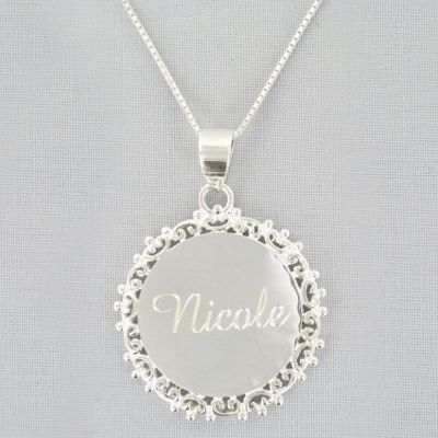 Sterling Silver Round Pendant